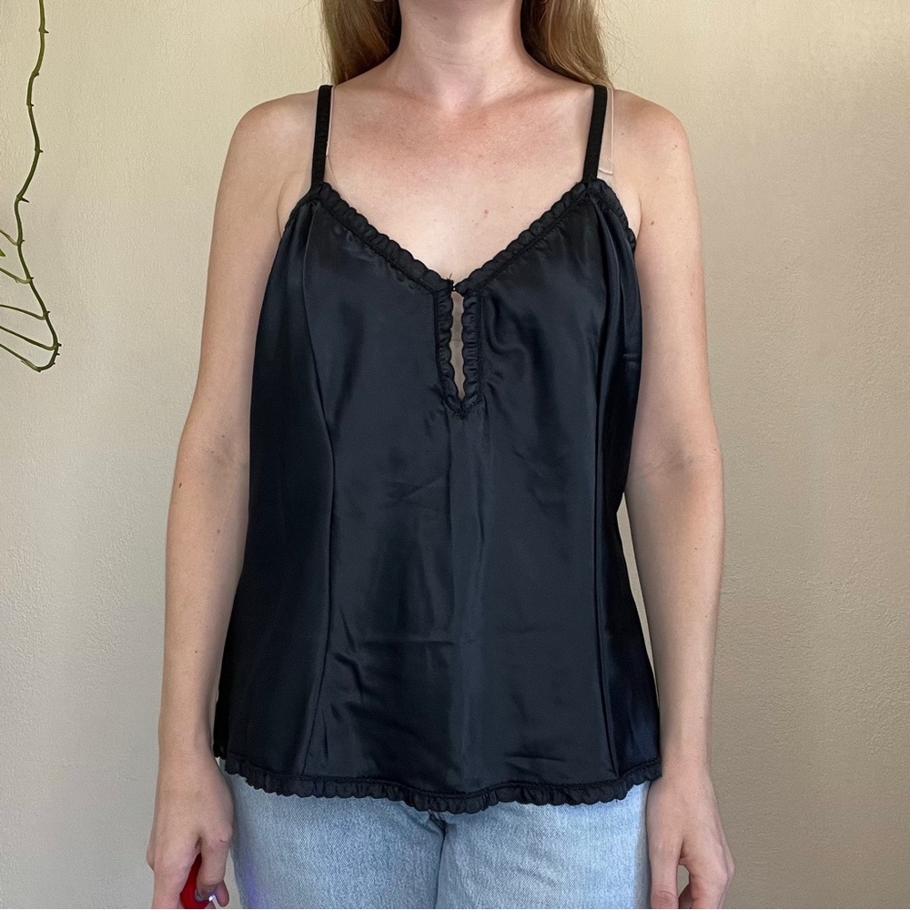 Vintage Satin Scallop Trim Camisole